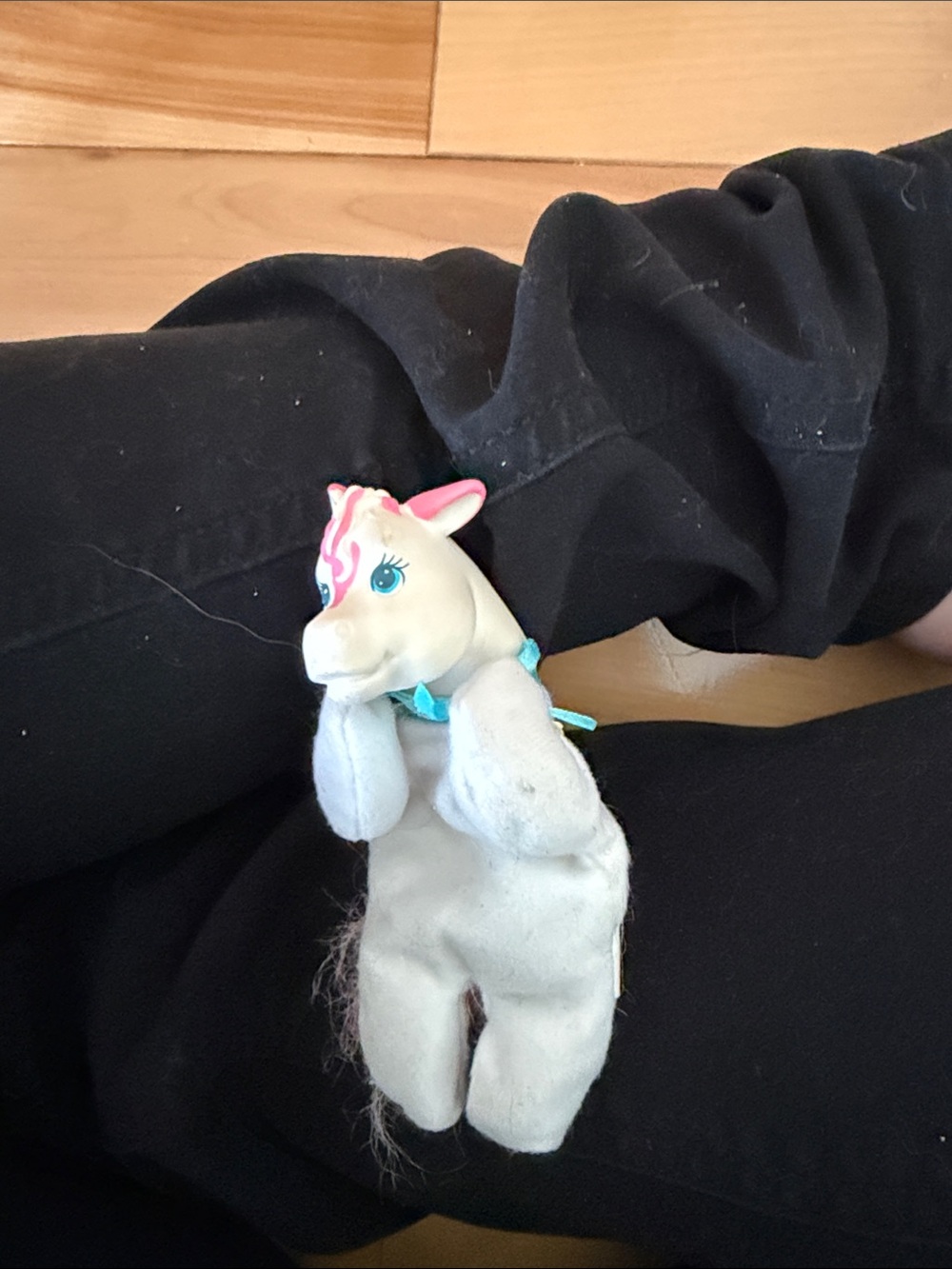 White Plush Unicorn Keychain with Pink Accent - Kids Accessories